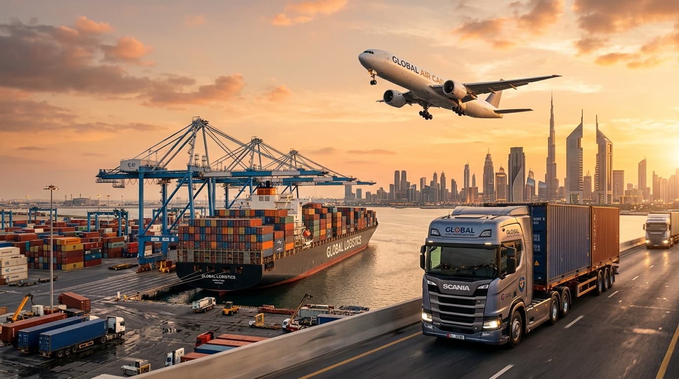 Logistics container ship terminal